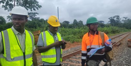 Assistant Minister of Land & Rail Transport, Hon. Zunu K. Duyann and Team in Nimba County.