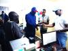 PRESIDENT WEAH RECEIVING HIS DRIVER LICENSE AT KAKATA SERVICE CENTER.