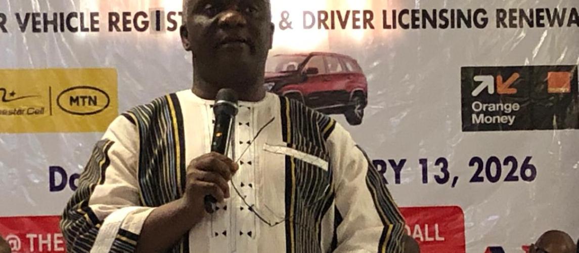 Hon. Dorbor Jallah speaking at the official launch of the mobile money payment platform