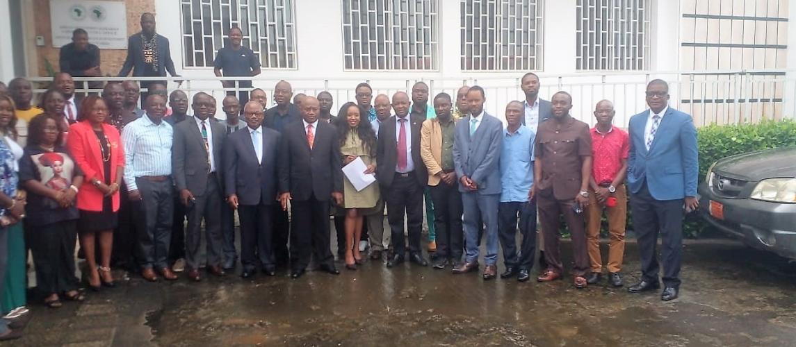 Photo of participants at Climate change Ceremony.